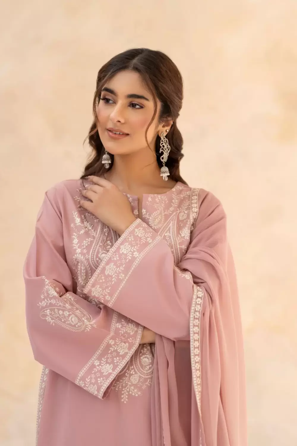 Nayra Blush 3-Piece Embroidered Lawn Suit - thumbnail 6