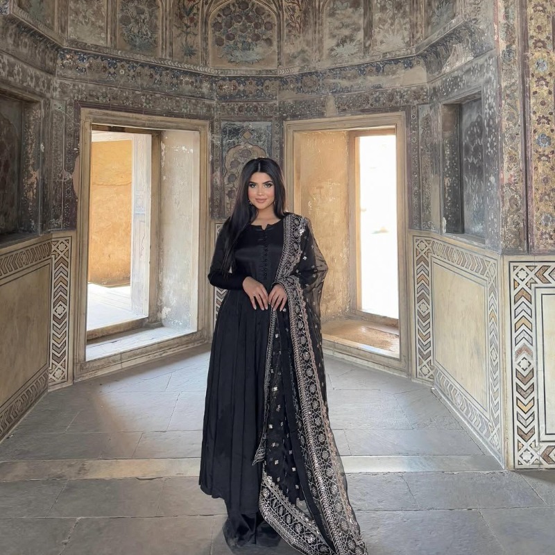 Noor e mahfil 3PCS  With ORGANZA DUPATTA - thumbnail 2