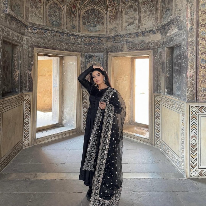 Noor e mahfil 3PCS  With ORGANZA DUPATTA - thumbnail 4