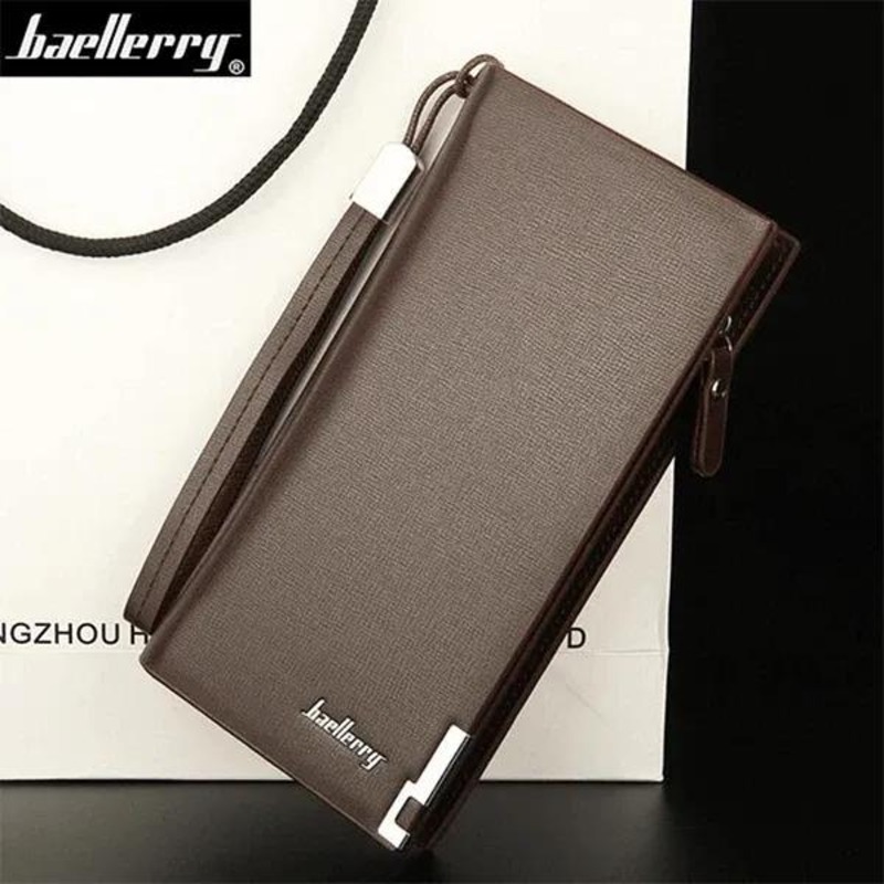 Men's Leather Wallet with 12 Card Slots & Zipper Pocket - thumbnail 2