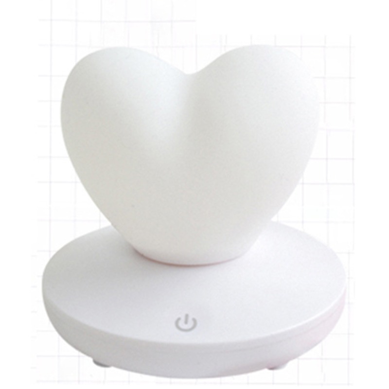 USB Rechargeable Heart Night Light Pink - thumbnail 5