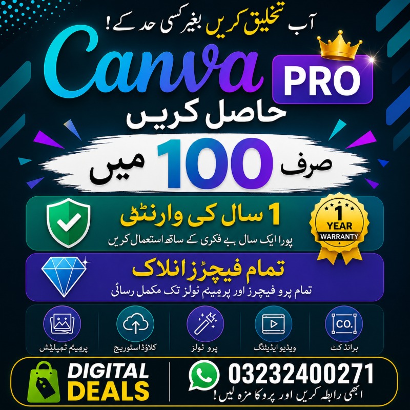 Canva Pro (1 Year Gurantee)