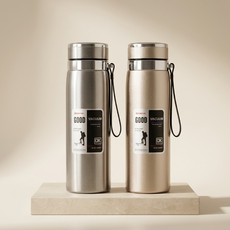 Stainless Steel Thermos Bottle for Hot & Cold Drinks - thumbnail 2