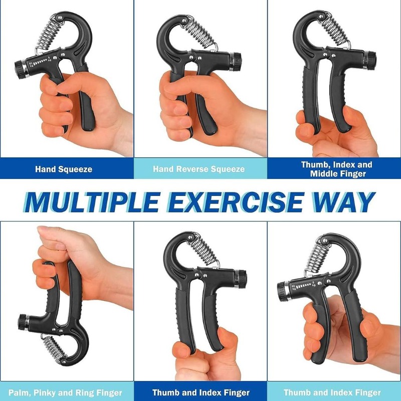 Adjustable Black Hand Gripper 5kg-60kg ABS - thumbnail 4