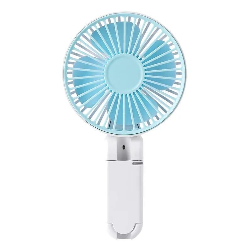 Portable Desk Fan White Blue ABS Lightweight Cooling