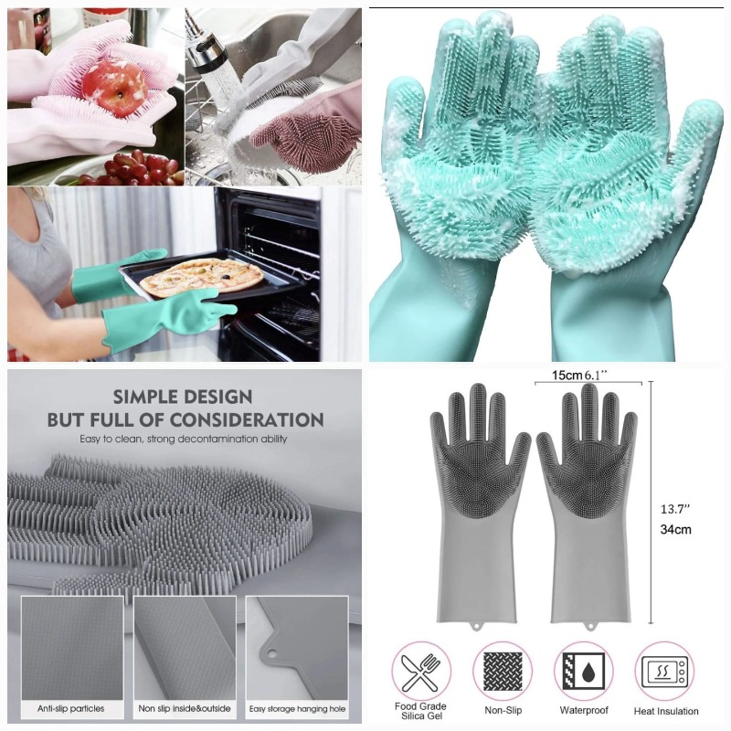 Silicone Dish washing Gloves - thumbnail 3
