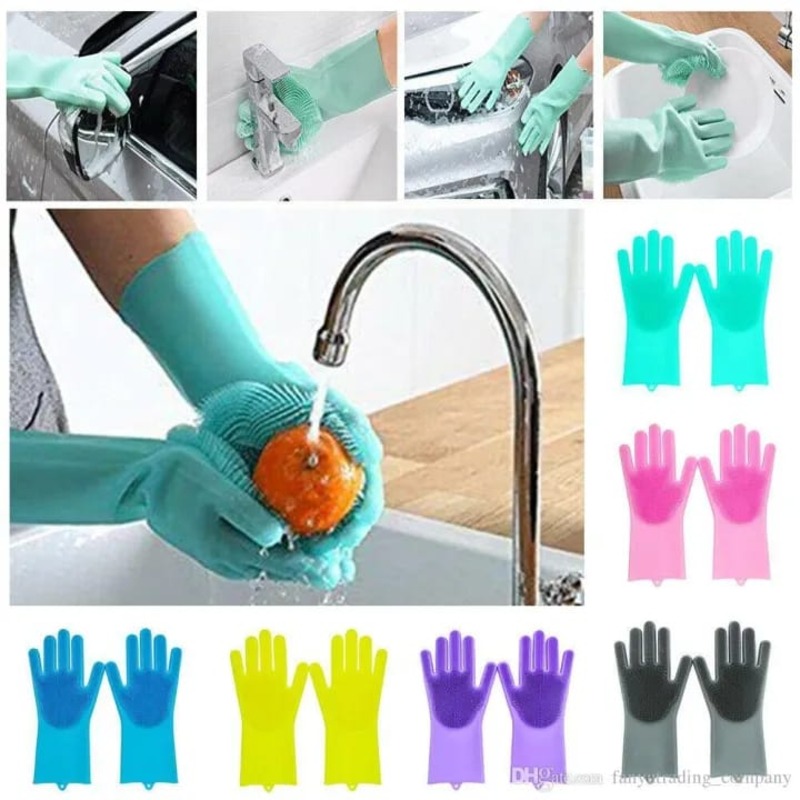 Silicone Dish washing Gloves - thumbnail 4
