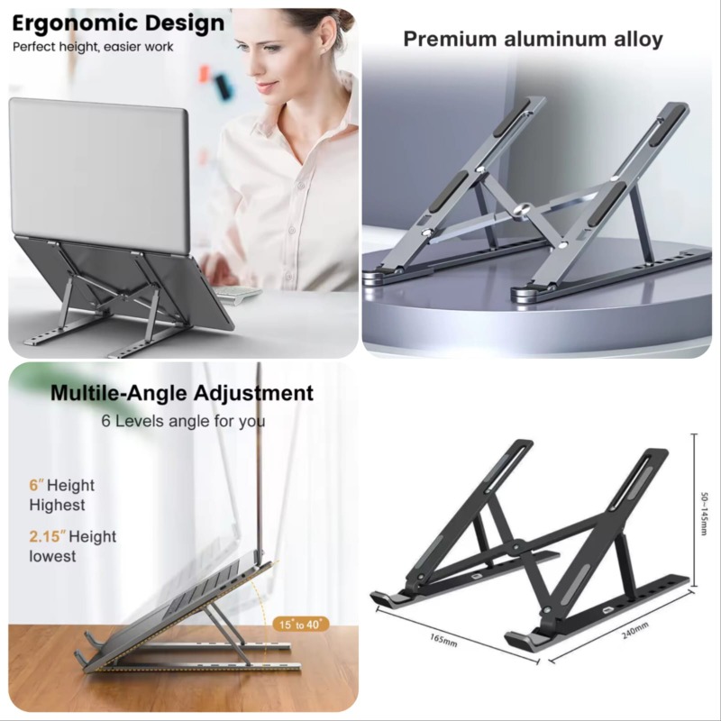 Adjustable Aluminium Laptop Stand - thumbnail 5