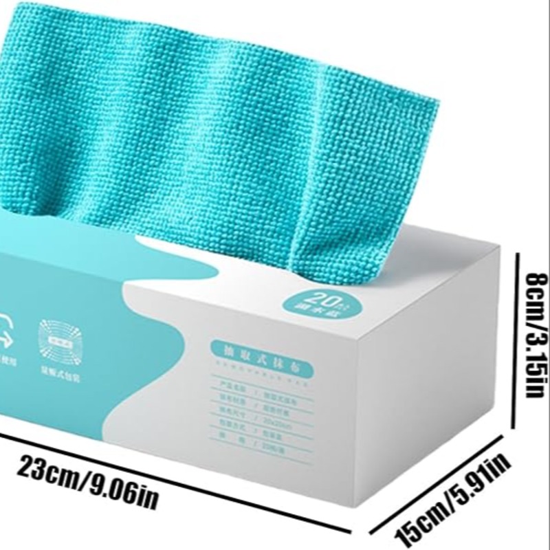 20Pcs Disposable Towel For Kitchen, Bathroom, Car Windows, Furniture, Dish Cleaning - thumbnail 4
