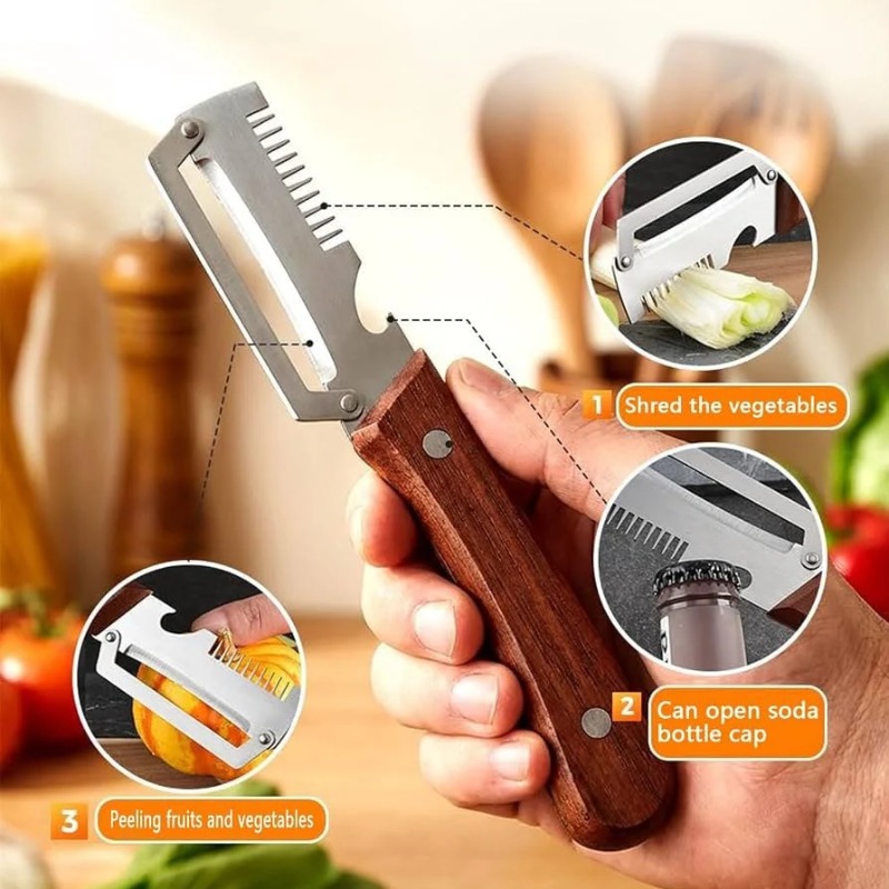 3-in-1 Stainless Steel Vegetable Peeler - thumbnail 3