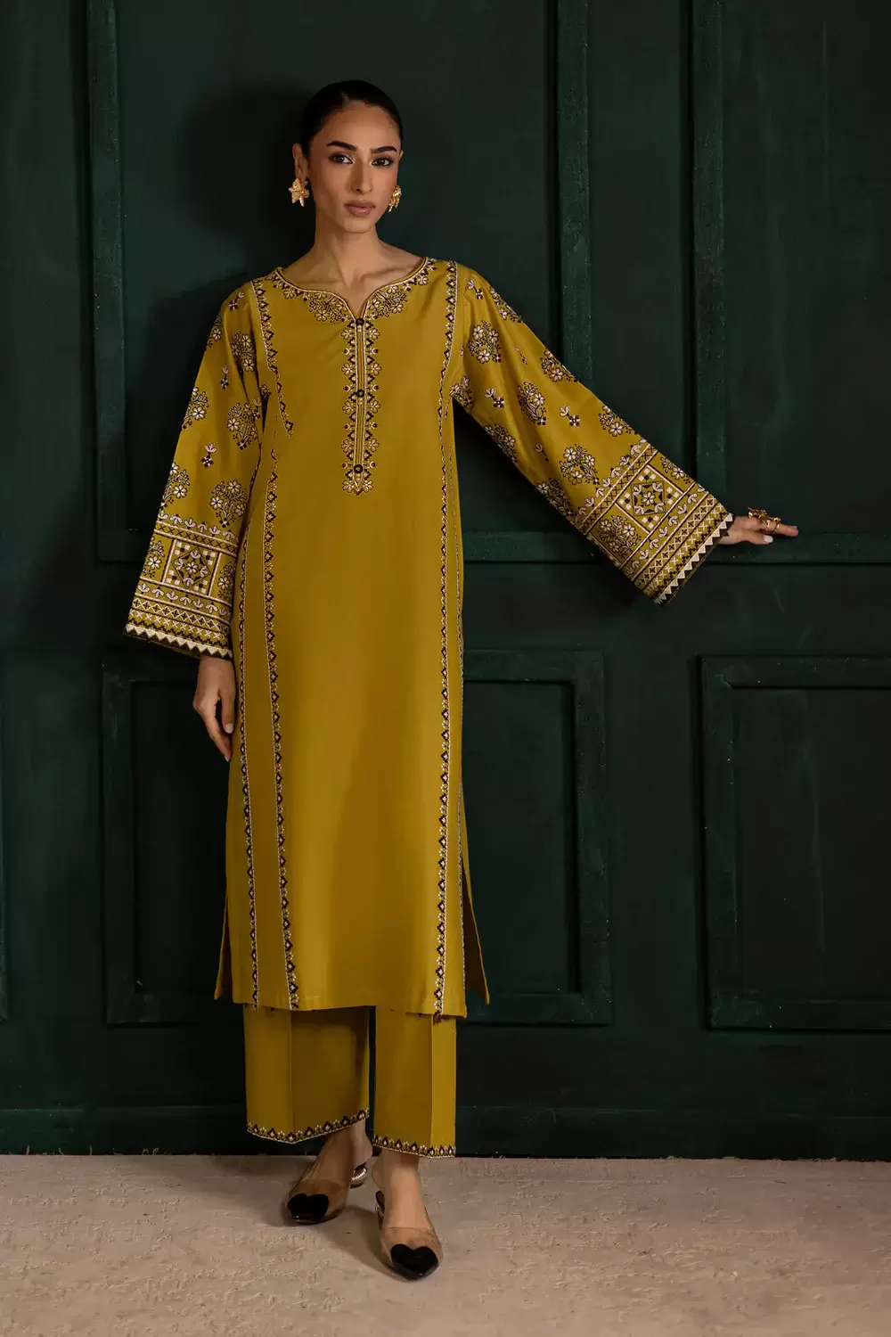 Kantha 2-Piece Embroidered Pima Lawn Suit - thumbnail 3