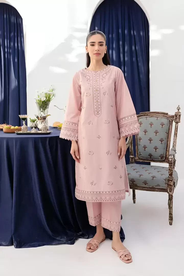 Asher 2-Piece Embroidered Pima Lawn Suit - thumbnail 2