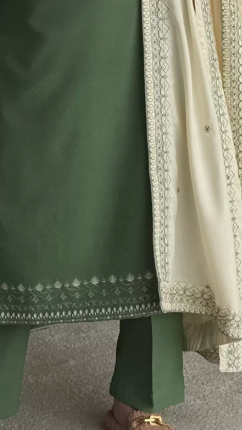 Suroor 3-Piece Embroidered China Lawn summar Suit - thumbnail 3